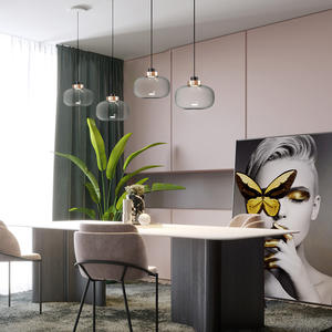 Lampu Gantung Mini LED Dekoratif Dalam Ruangan Grosir Emas Mewah Modern Kaca untuk Ruang Makan - Product Image 4