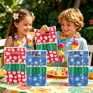 Bolsas de Regalo para Fiesta Hawaiana, Bolsas para Dulces con Estampado de Flores, Bolsitas para Regalos y Bocadillos para Niños, Cumpleaños, Baby Shower, Eventos Festivos - Product Image 5