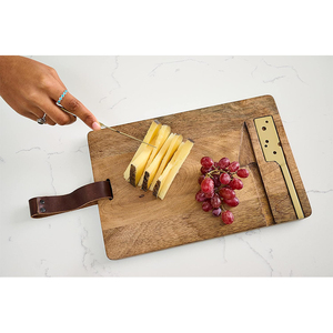 Tùy Chỉnh Phong Cách Bắc Âu Rắn Gỗ Cắt Hội Đồng Quản Trị Tinh Tế Tre Platter Thân Thiện Với Môi Đồ Ăn Nhà Bếp Cho Bánh Pizza Cắt Khối - Product Image 4