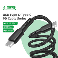Câble de charge rapide WISTAR PD60W, produits en vente flash, câble de charge pour téléphone de type C avec câble de charge rapide
