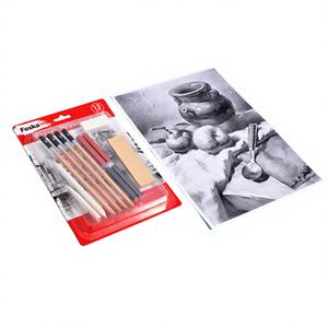 Kit <span class=keywords><strong>de</strong></span> Dibujo FOSKA <span class=keywords><strong>de</strong></span> 13 Piezas para Artistas <span class=keywords><strong>de</strong></span> Todos los Niveles <span class=keywords><strong>de</strong></span> Habilidad, Incluye Lápices HB a 6B, Borrador, Papel, Mezcladores <span class=keywords><strong>de</strong></span> Papel - Product Image 1