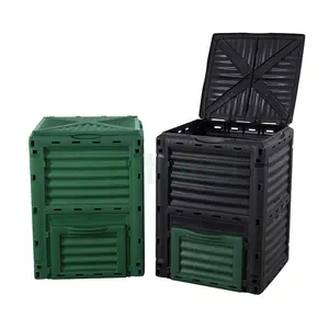 300L hot sale plastic garden compost outdoor storage bin garbage compost recycle bin