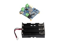 Papan Pengembangan Manajer Daya Surya Waveshare (D) Tempat Baterai Mendukung Panel Surya 6V~24V Output Teratur Tipe-C 5V/3A