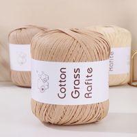 Benang Katun Murni Fancy Yarn Dyed Anti-Pilling untuk Rajutan Tangan Tas Topi Rajut Rafia
