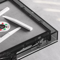 Table de Mahjong Automatique Personnalisée en Acrylique – Design Luxe Transparent Effet Cristal, Machine de Jeu Silencieuse pour Casino