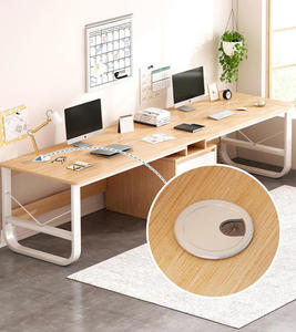 Escritorio de Oficina Largo Moderno y Minimalista, Escritorio Doble para Computadora para Oficina en <span class=keywords><strong>Casa</strong></span> y Estudio - Product Image 6