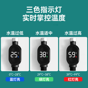 จอแสดงอุณหภูมิฝักบัวอเนกประสงค์ ติดผนังรูปวงรี กันน้ำ ดิจิตอล LED 26C สำหรับใช้ในห้องน้ำที่บ้าน - Product Image 4