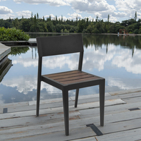 Ensemble de mobilier de patio en alliage d'aluminium aéronautique de qualité commerciale, chaises et table de café, en stock à l'entrepôt d'Atlanta
