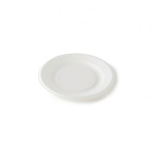 Assiette jetable ronde de 9 pouces en canne à sucre, compostable et biodégradable, de haute qualité, blanche - Product Image 4
