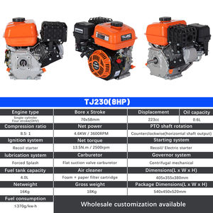 Motore a Benzina TLJ TJ230 7.5/8HP 4 Tempi OHV Raffreddato ad Aria Monocilindrico Avviamento Elettrico 223cc per Pompa Acqua Agricoltura - Product Image 6