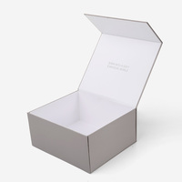 Boîtes cadeaux rigides en carton ondulé avec logo personnalisé de luxe, nouvelle conception, imprimées en relief, avec couvercle magnétique pour l'emballage de chaussettes en fourrure