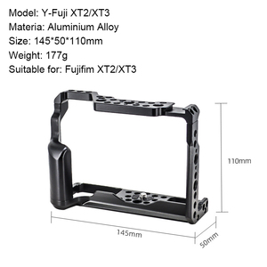 YEAH CNC usinage précis prise de vue verticale photographie caméra stabilisateur de protection DSLR SLR plate-forme Cage pour <span class=keywords><strong>Fuji</strong></span> XT2 <span class=keywords><strong>XT3</strong></span> - Product Image 6