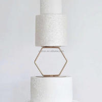 Support à gâteaux superposés en fer doré, séparateur de gâteaux, présentoir de desserts en forme de cœur, rond, hexagonal, socle de présentation pour mariage, fête, base florale, centre de table