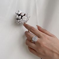 Cincin perak murni 925 kualitas tinggi mewah keluaran baru jual panas batu pernikahan 8A CZ untuk wanita tanpa Minimum pesanan halus