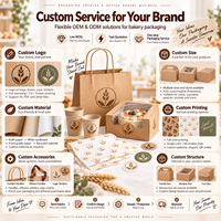 Emballage de boulangerie personnalisé HONPAK avec sac en papier kraft, boîte à gâteau avec fenêtre, gobelets en papier, papier résistant à la graisse et autocollants pour les cafés à emporter
