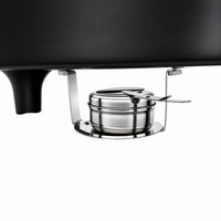 Chauffe-Plat Professionnel Liyunda Noir 9L en Acier Inoxydable avec Couvercle Visible et Deux Bacs pour Buffet et Traiteur