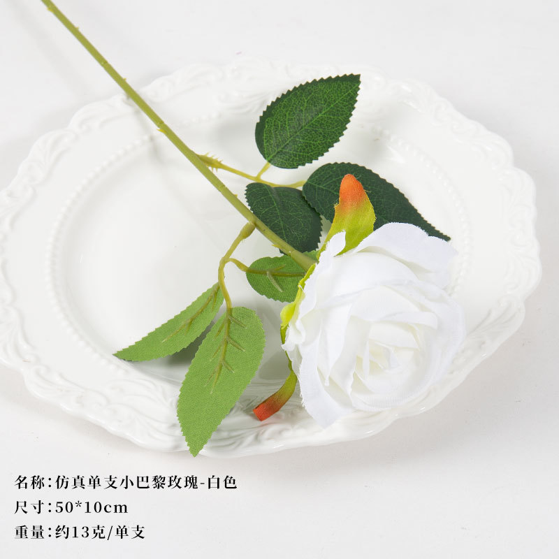 Artificial Little Paris Rose - White