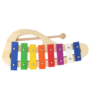 Xilófono de Madera de 8 Teclas al por Mayor, Glockenspiel de Placa de Aluminio Arcoíris, Instrumento Orff para Entrenamiento Rítmico Preescolar - Product Image 1