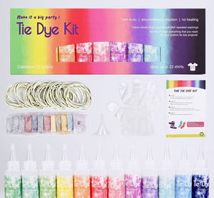 Art Tie Dye Kit 12 <span class=keywords><strong>colores</strong></span> No tóxico Custom Tie Dye Kit Paint Set <span class=keywords><strong>para</strong></span> niños <span class=keywords><strong>Ropa</strong></span> Tie Dye Shirt Kit - Product Image 4