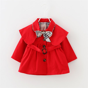 Nueva Colección de Chaquetas de Otoño para Niñas con Cinturón, Botones y Lazo Decorativo, Ropa para Bebés, Abrigo Infantil para Primavera y Otoño - Product Image 2