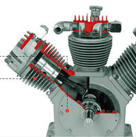 Compresseur d’air à piston stationnaire refroidi par air haute pression Kaishan, 15 kW, 20 ch, 30 bars, modèle KB15