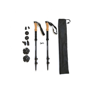 IRONDONKEY poignée en liège bâtons de marche extérieur en alliage d'aluminium canne <span class=keywords><strong>l</strong></span>égère et réglable baguette d'alpinisme bâtons de marche - Product Image 6
