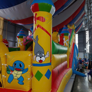 PVC material Easy Setup Features Amusement parks <b>Inflatable</b> Giraffe Castle <b>Bouncer</b> 4m x 8m Viet Nam Gaming Application - Product Image 2