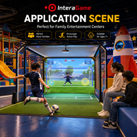 Simulateur de football interactif à projection intérieure, système de jeu de tir au football pour l'entraînement et le divertissement