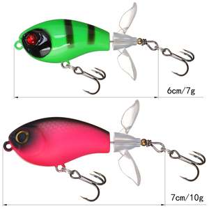 Señuelo de superficie SNEDA con hélice 6cm/7g 7cm/10g, cebo flotante tipo lápiz con spinner para lances largos, ideal para lubina, pez cabeza de serpiente y lucio. - Product Image 4