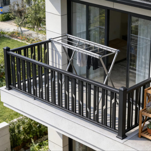 Valla de Seguridad para Balcón, Escaleras, Decorativa para Jardín, Valla Metálica de Privacidad para Exteriores, Moderna de Aleación de Aluminio - Product Image 1