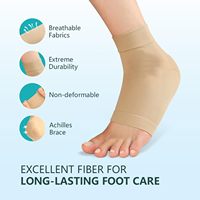 Protège-talon pour tendon d'Achille, chaussettes à compression rembourrées, chaussettes en gel pour le talon pour la bosse de Haglunds, la bursite, la tendinite et la sensibilité