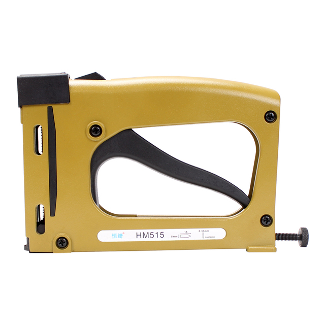 Hengqi Industrial HM515 Manual Picture Frame Tacker Pneumatic Flexipoints Nail Gun for Steel and Iron Materials