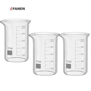 Fanen 1000ml Borosilicate Graduated Measuring Beaker In Tall Form Wholesale Science Lab High-Temperature Resistance Beakers