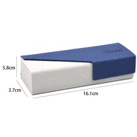 Étui à lunettes rigide Bestclean OEM avec logo en relief, boîte d'emballage géométrique bicolore pour lunettes, idéal pour les grossistes en optique