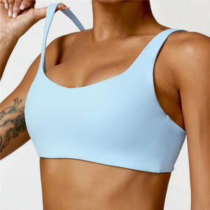 Sujetador <span class=keywords><strong>de</strong></span> Yoga sólido al por mayor, ropa interior tetona a prueba <span class=keywords><strong>de</strong></span> golpes, ropa <span class=keywords><strong>de</strong></span> entrenamiento <span class=keywords><strong>de</strong></span> sensación desnuda, ropa <span class=keywords><strong>de</strong></span> gimnasio, Sujetador deportivo para correr activo para mujer - Product Image 6