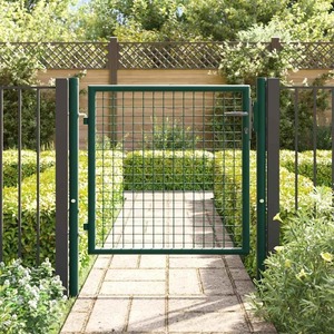 Puerta de jardín básica para valla de malla de doble varilla verde musgo 100 cm X 120 cm - Product Image 1