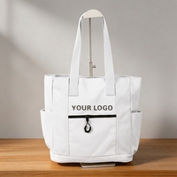 Sac fourre-tout en toile blanche prêt pour la gym, couleurs personnalisables, broderie avec fermeture éclair, sac de sport durable pour les séances de gym et le yoga