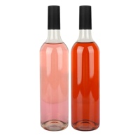 Botella de Vidrio Delgada y Cónica para Vino Helado o Jarabe, Diseño Alto y Elegante para Servir Vino de Postre y en Cafeterías