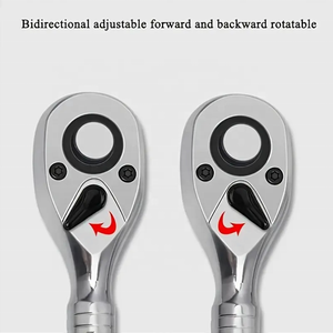 1/4 3/8, 1/2 дюймовый привод, хромированная ванадиевая сталь, 72-зубчатый ключ с коротким торцевым ключом, быстрый гаечный ключ с двойным направлением - Product Image 5