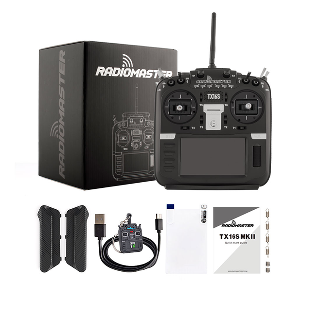 For TX16S MKII V4.0 2.4G 16CH Hall Gimbal 4IN1 Multi-Protocol ELRS Transmitter Remote Control for FPV Drone Plastic