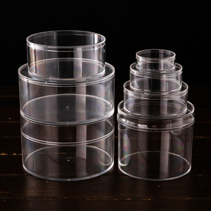 Caja Circular de Acrílico Altamente Transparente, para Cosméticos, Arte de Uñas, Dulces de Boda, Caja de Regalo Gruesa - Product Image 1