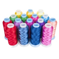 100% Viscose Écologique Brillant Lustre Broderie Fil 120D/2 Filament Teint Couleur pour Tricot Couture Motif Brut