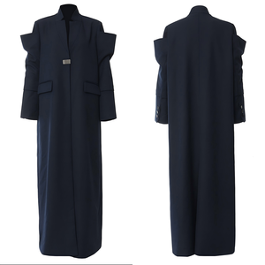 Trench-coat Abaya Modeste de Créateur pour <span class=keywords><strong>Femme</strong></span>, Personnalité Vintage, Coupe Élégante, Design à Empiècements, Longue Veste Abaya Ouverte sur le Devant - Product Image 1