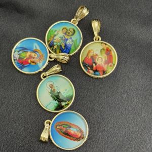 Perhiasan tembaga grosir malam bercahaya baru kreatif agama Perawan Maria Yesus St. Jude liontin Colgante Luminoso keluaran baru - Product Image 2