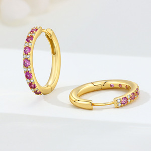 ต่างหูห่วงทำจากหินสีขาวแบบใหม่ต่างหูมีสไตล์เหมาะสำหรับเป็นของขวัญสำหรับครอบครัวหรือแฟนสาว - Product Image 3