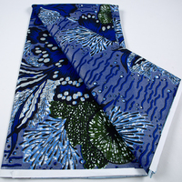 Tela de Cera Holandesa de Gran Calidad, 100% Algodón, Estampado Java, 6 Yardas, para Confección de Diseños Batik Modernos para Bodas