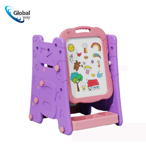 Pizarra de Aprendizaje de Doble Cara para Niños con Estante de Almacenamiento, Pizarra Blanca/Ábaco, Azul y Rosa, Incluye Juego de Arte, Juguete Educativo para Niños de 3+ Años - Product Image 2