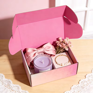 Boîtes d'emballage cadeaux en carton ondulé, boîtes d'expédition pliables avec logo personnalisé - Product Image 2