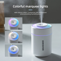 Мини USB-увлажнитель воздуха с LED-подсветкой и ультразвуковым распылением, объем 180 мл, портативный небулайзер для дома и автомобиля