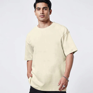 Camiseta Extra Grande Personalizada para Hombre, de Algodón Tejido, con Estampado Digital, Holgada, para Fitness - Product Image 1